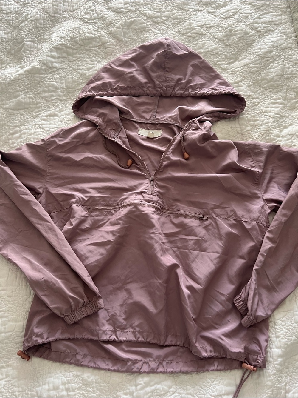 Thread & Supply Mauve Hooded Pullover Anorak